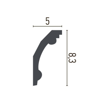 Cornisa decorativa din poliuretan Flexibil P857F - 5x8.3x200 cm - Img 2