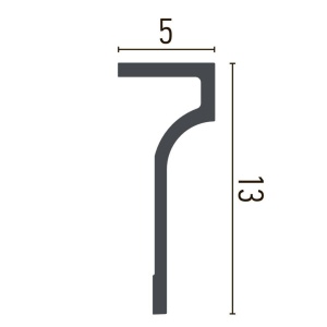 Cornisa decorativa din poliuretan P891 - 13x5x200 cm - Img 3