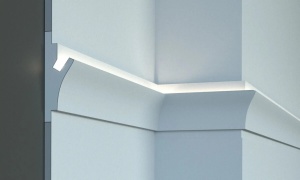 Profil pentru banda LED din polistiren extrudat acoperit cu rasina minerala KD402 - 15x5.5x115 cm - Img 2