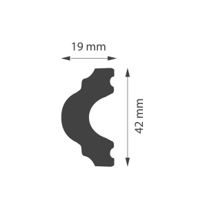 Brau decorativ din polimer rigid B15 - 4.2x1.9x200 cm - Img 3