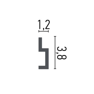 Brau decorativ din poliuretan flexibil B23F - 3.8x1.2x200 cm - Img 3