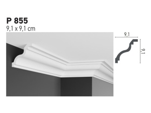 Cornisa decorativa din poliuretan Flexibil P855F - 9.1x9.1x200 cm - Img 4