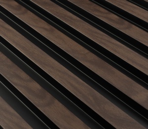 Panou riflat 3D Vasco, Walnut, 270x11.7cm, Lamelio - Img 4