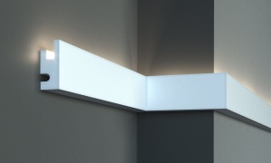 Profil pentru banda LED din polistiren extrudat acoperit cu rasina minerala KD301 - 9x4x115 cm - Img 1