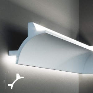 Profil pentru banda LED din poliuretan Flexibil KF706F - 11.5x11.5x200 cm - Img 3