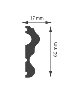 Brau decorativ din polimer rigid B30 - 6x1.7x200 cm - Img 2