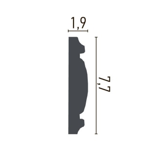 Brau decorativ din poliuretan CR702 - 7.7x1.9x200 cm - Img 2
