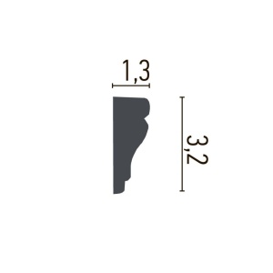 Brau decorativ din poliuretan CR785 - 3.2x1.3x200 cm - Img 2