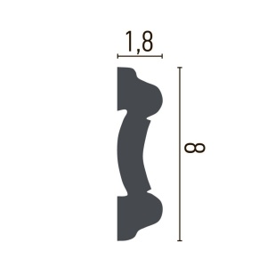 Brau decorativ din poliuretan CR953 - 8.1x1.8x200 cm - Img 2