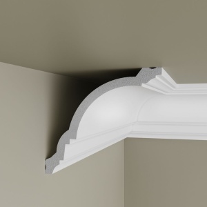 Cornisa decorativa din polimer rigid C18 - 11x12.4x200 cm - Img 1