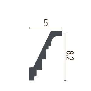 Cornisa decorativa din poliuretan C702 - 8.2x5x200 cm - Img 3