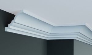 Cornisa decorativa din poliuretan Flexibil P823F - 10x10x200 cm