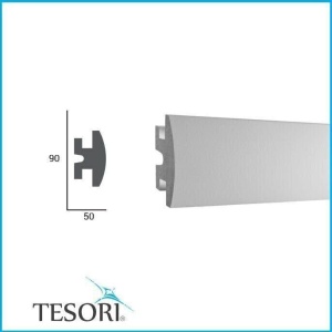 Profil pentru banda LED din polistiren extrudat acoperit cu rasina minerala KD305 - 9x5x115 cm - Img 2