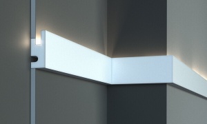 Profil pentru banda LED din polistiren extrudat acoperit cu rasina minerala KD301 - 9x4x115 cm - Img 2