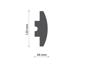 Profil pentru banda LED din polistiren extrudat acoperit cu rasina minerala KD506 - 12x4.4x115 cm - Img 2