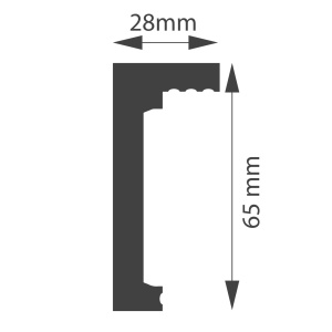 Scafa decorativa din polimer rigid ES5 - 6.5x2.8x200 cm - Img 3