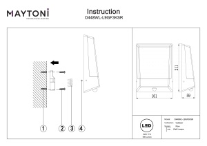 Wall lamp O448WL-L9GF3KSR - Img 3