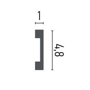 Brau decorativ din polimer rigid B18 - 4.8x1x200 cm - Img 3