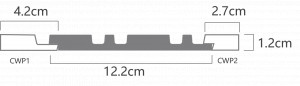 Capat pentru panou decorativ din polimer rigid CWP2 - 2.7x1.2x270 cm - Img 2