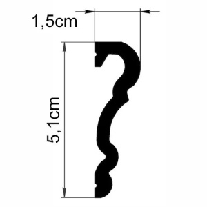Chenar decorativ din poliuretan B19-1 - 22.5x22.5x1.5 cm - Img 4