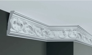 Cornisa decorativa din poliuretan C724 - 11.4x5.4x200 cm - Img 1