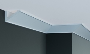 Cornisa decorativa din poliuretan Flexibil P881F - 8.5x5.5x200 cm