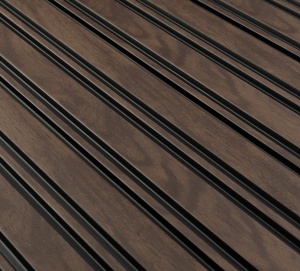 Panou riflat 3D Milo, Walnut, 270x11.6cm, Lamelio - Img 3
