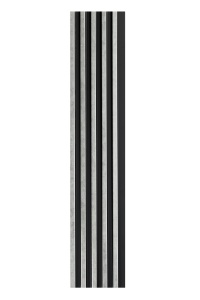 Profil stanga pentru panou riflat 3D Asti, Silver, 270x5.2cm, Lamelio