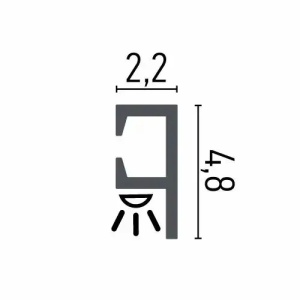 Scafa decorativa din poliuretan flexibil ES6F - 4.8x2.2x200 cm - Img 3