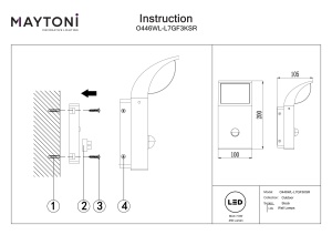 Wall lamp O446WL-L7GF3KSR - Img 3