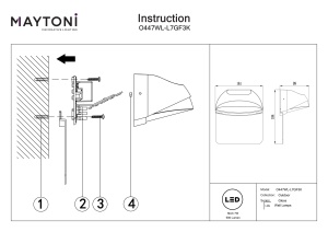 Wall lamp O447WL-L7GF3K - Img 3