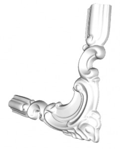 Coltar decorativ din poliuretan M1-1 - 21.5 x 21.5 x 2 cm - Img 2