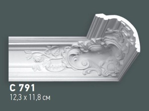 Cornisa decorativa din poliuretan C791 - 12.3x11.8x200 cm - Img 3