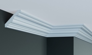 Cornisa decorativa din poliuretan Flexibil P902EF - 8x8.5x200 cm
