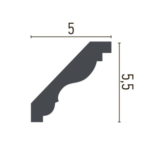 Cornisa decorativa din poliuretan P931 - 5.5x5x200 cm - Img 3