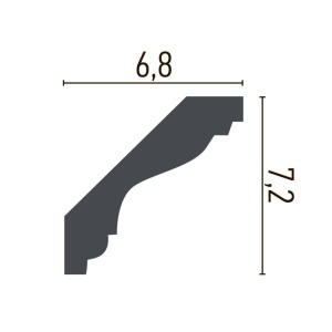 Cornisa decorativa din poliuretan P951 - 7.2x6.8x200 cm - Img 3