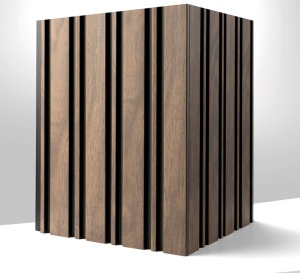 Panou riflat 3D Milo, Walnut, 270x11.6cm, Lamelio - Img 4