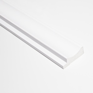 Profil stanga pentru panou riflat 3D Onda, Alb, 270x3.8cm, Lamelio