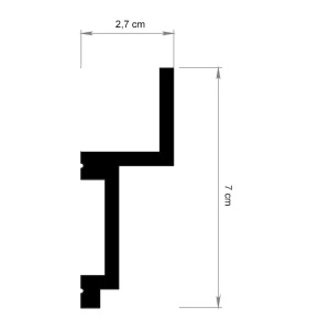 Scafa decorativa din polimer rigid ES12 - 7x2.7x200 cm - Img 5