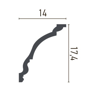 Cornisa decorativa din poliuretan C727 - 17.4x14x200 cm - Img 2