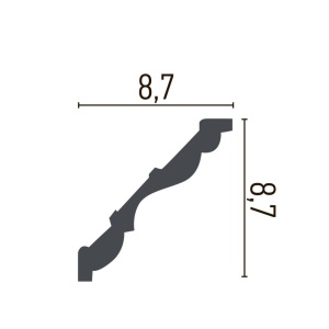 Cornisa decorativa din poliuretan Flexibil P828F - 8.7x8.7x200 cm - Img 2