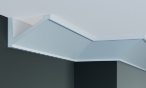 Cornisa decorativa din poliuretan Flexibil P884F - 14x9x200 cm - Img 3
