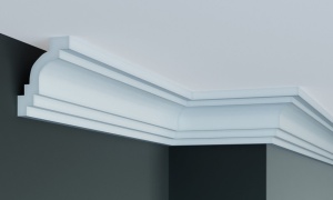 Cornisa decorativa din poliuretan Flexibil P928F - 10.2x7.6x200 cm