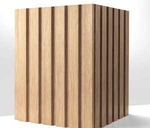 Panou riflat 3D Olmo, Oak Gold II, 270x12.2cm, Lamelio - Img 4