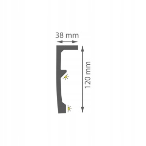 Scafa decorativa din polimer rigid ES14 - 12x3.8x200 cm - Img 2