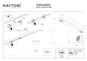 Track luminaire TR032-2-5W3K-M-BBS - Img 2