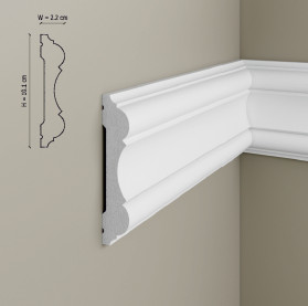 Brau decorativ din polimer rigid B14 - 10.1x2.2x200 cm - Img 1