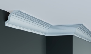 Cornisa decorativa din poliuretan Flexibil P905EF - 8.1x8x200 cm - Img 1
