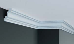 Cornisa decorativa din poliuretan Flexibil P929F - 7.6x5.1x200 cm