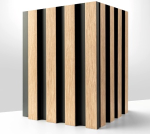 Panou riflat 3D Vasco, Oak Gold, 270x11.7cm, Lamelio - Img 3